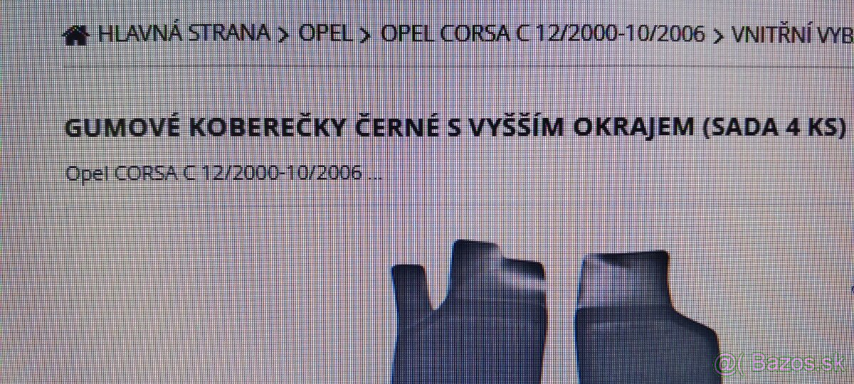 Opel corsa gumove rohoze