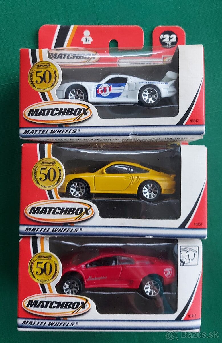 Predám kovové angličáky MATCHBOX, sady po 3ks len za cenu 15