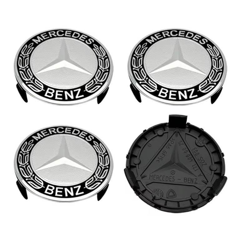 ✅MERCEDES✅ KRYTKY KOLIES S PRSTENCOM - STRIEBORNE 75 MM