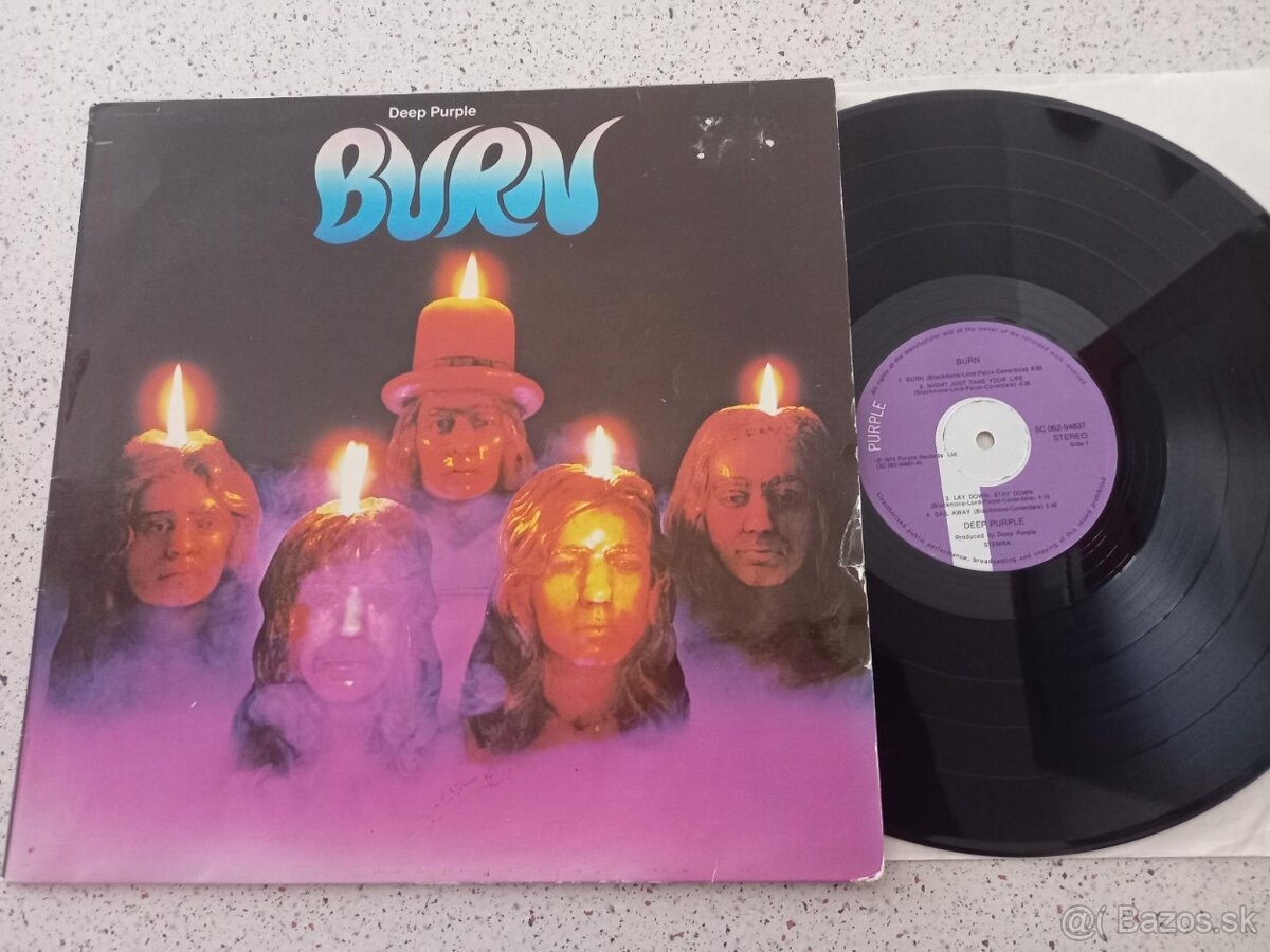 DEEP PURPLE „Burn“ /Purple ,1974/ vinyl skvely stav, ob