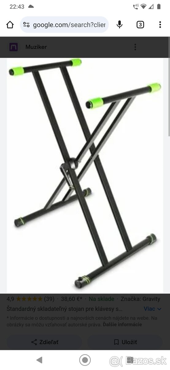Gravity KSX 2 Skladací klávesový stojan