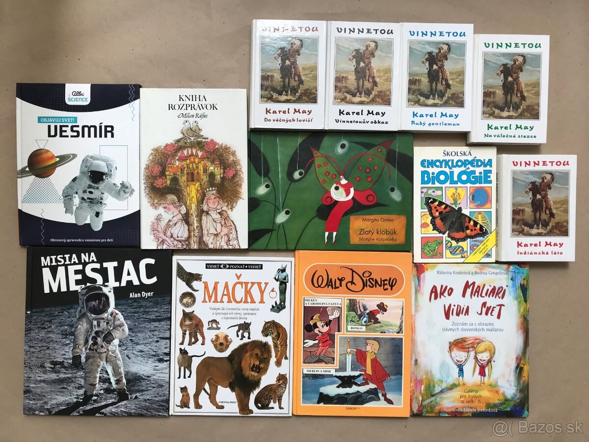 Karel May Vinnetou, Walt Disney, Zlatý klobúk, Mickey, Bongo