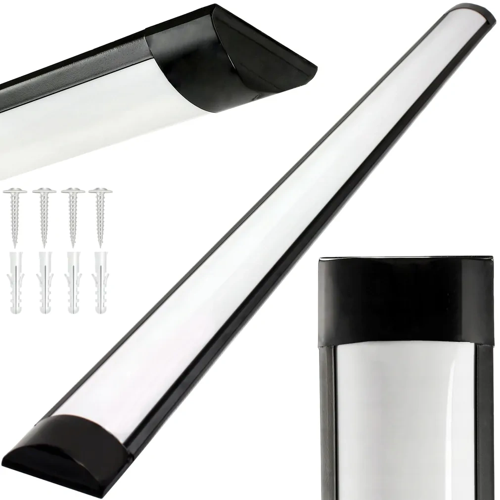 LED svietidlo do garáže a dielne čierne 6500k 120cm 36w