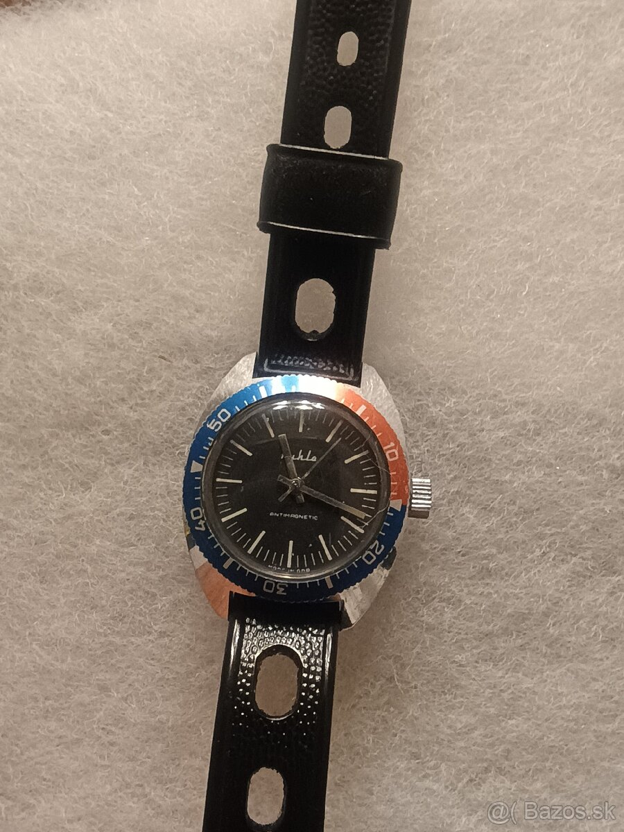 Ruhla diver Pepsi vintage hodinky