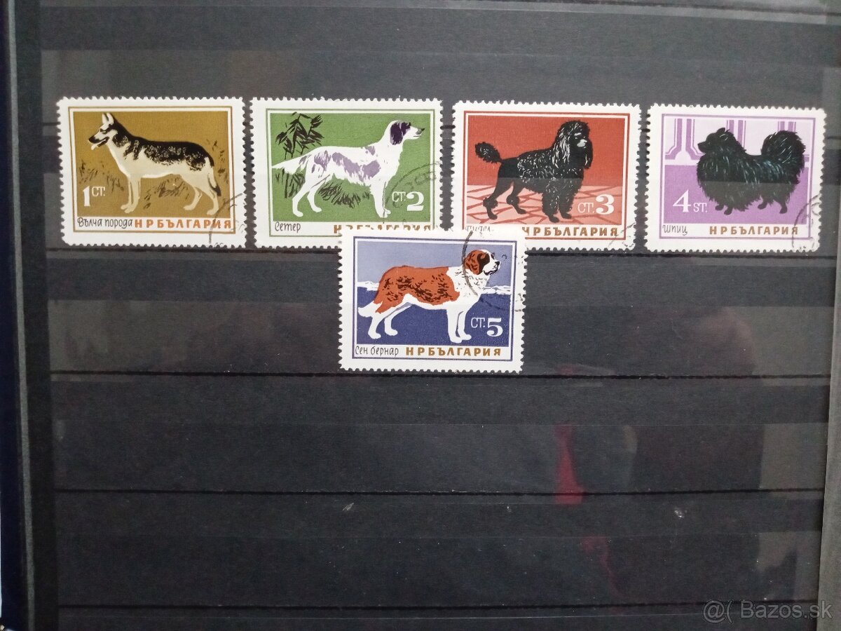 Poštové známky č.554 - Bulharsko - psíky