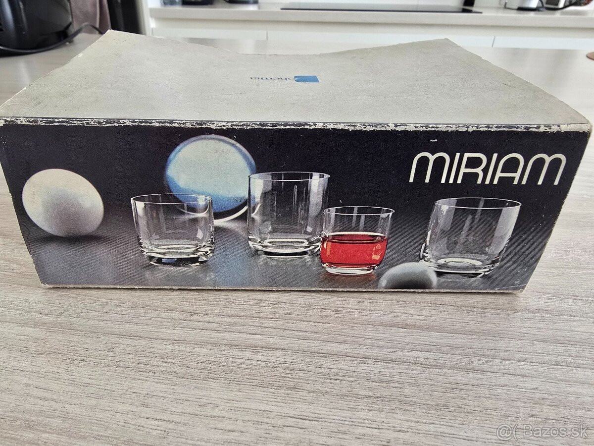 VZÁCNE vintage poháre MIRIAM z BOHEMIA CRYSTAL (6 ks) v krab