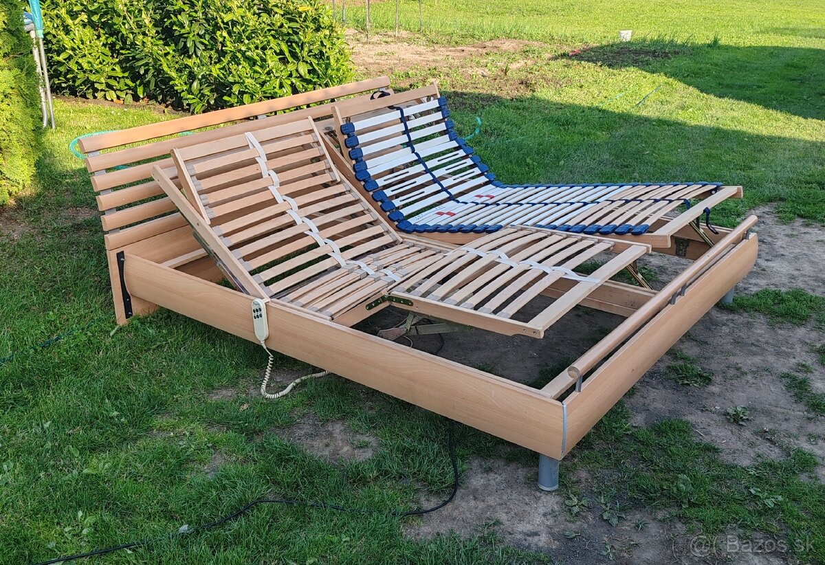Manželská polohovateľná posteľ 90x200x2