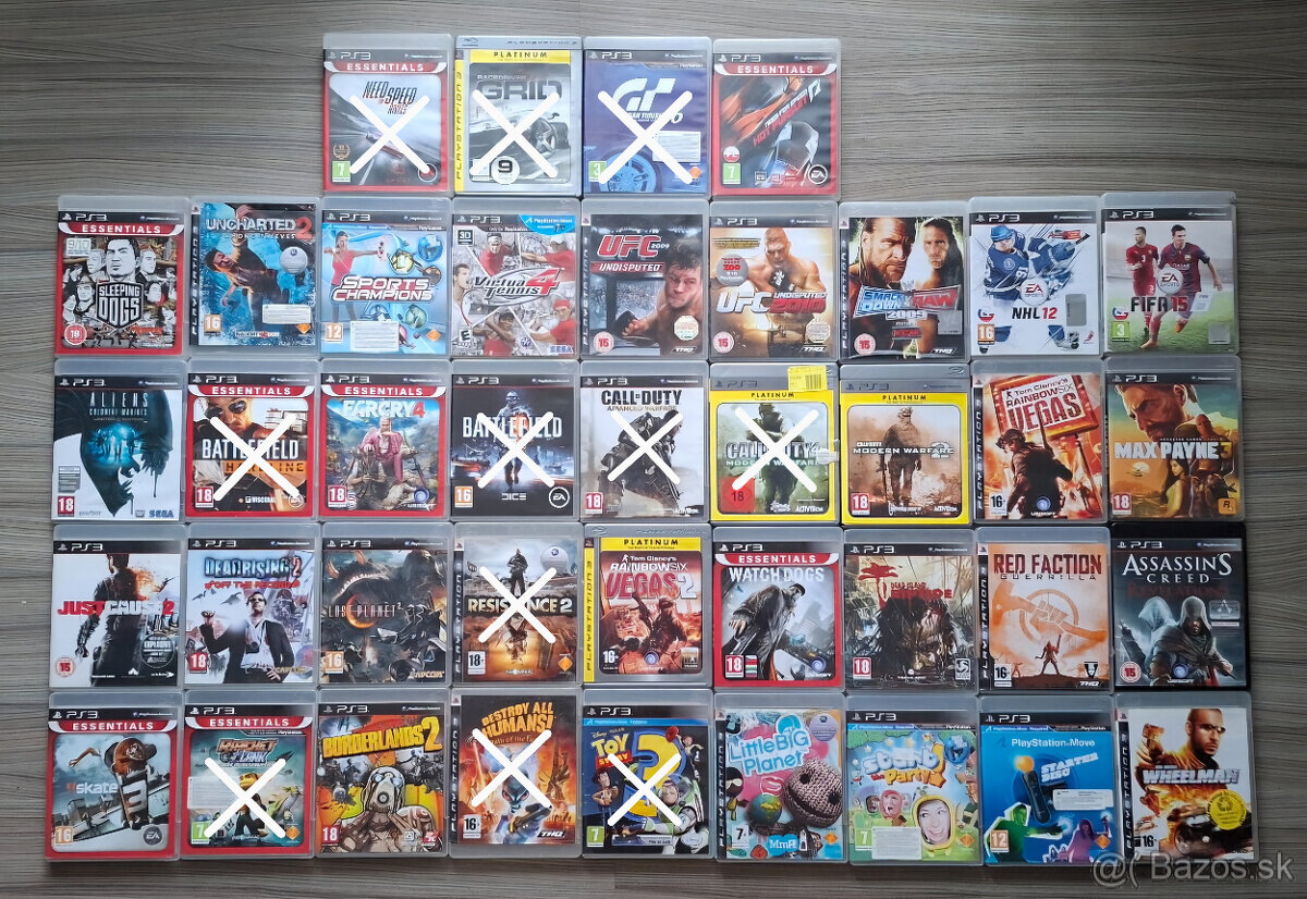 Predam hrane originalne hry na ps3