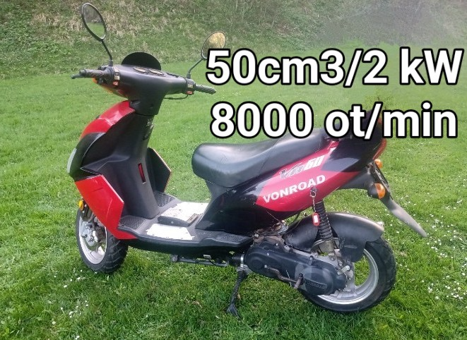 Skúter 50cm3 stvortakt + tp
