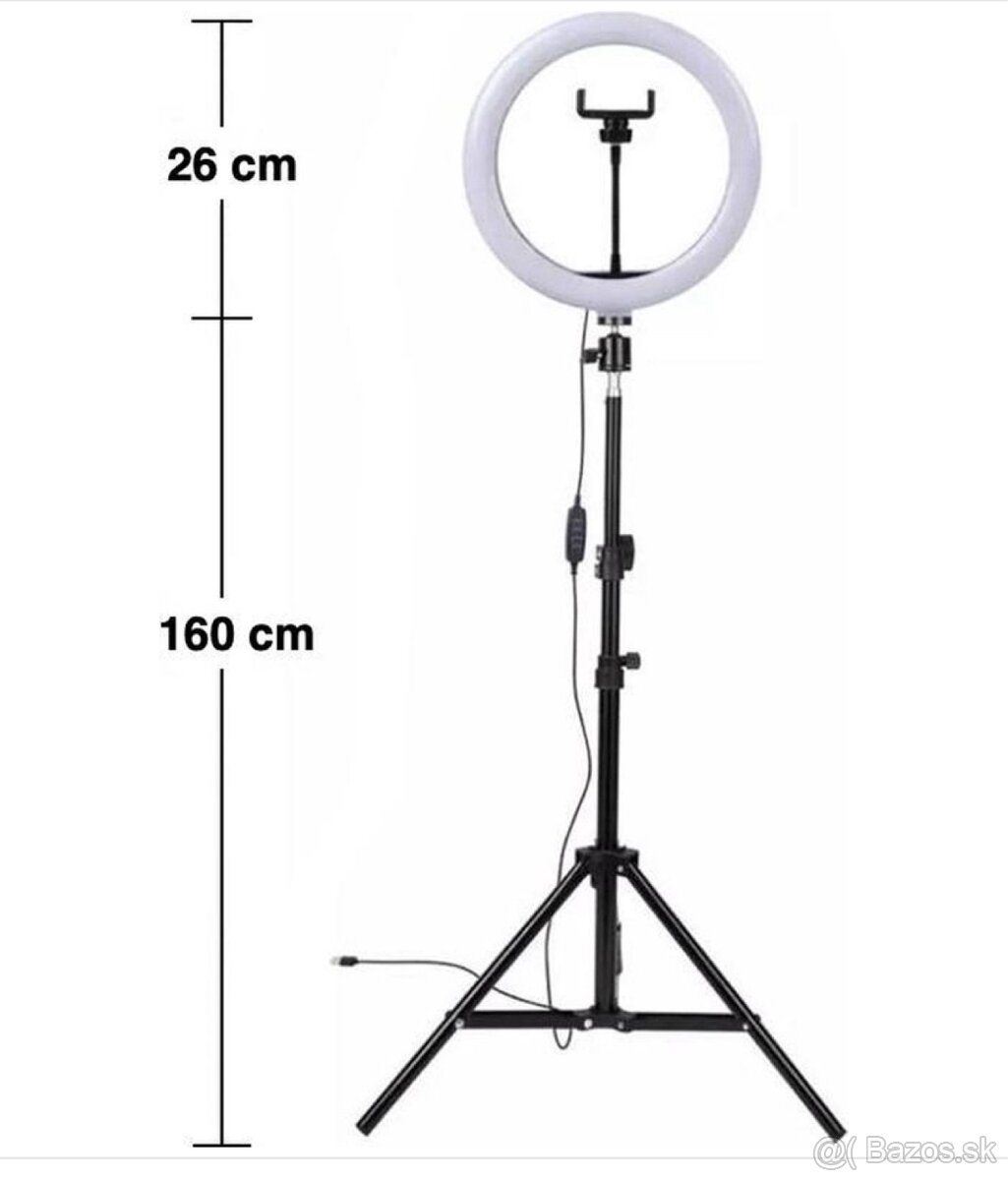 LED Ring light so statívom 3 svetlá