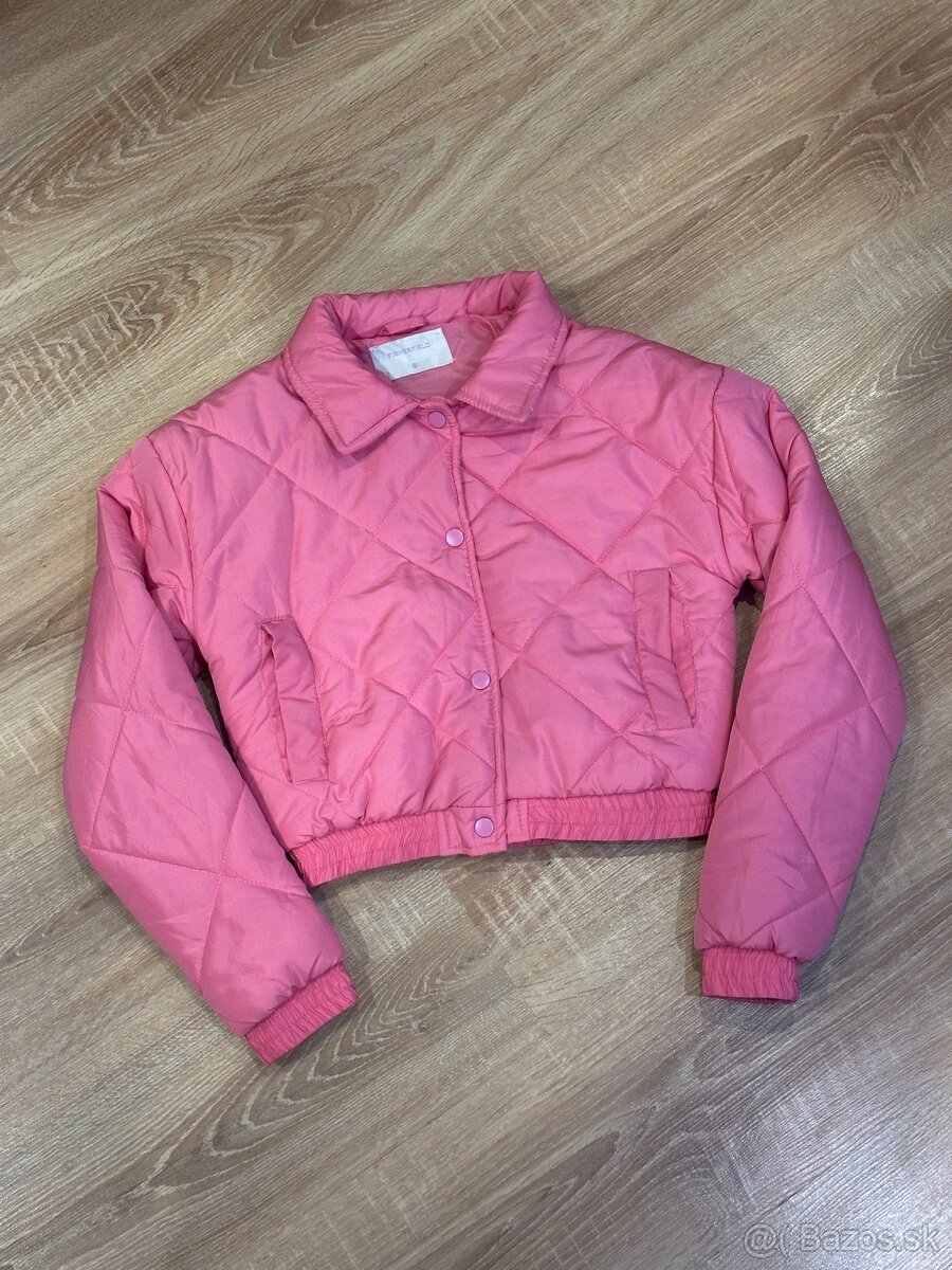 Dámska crop ružová bunda