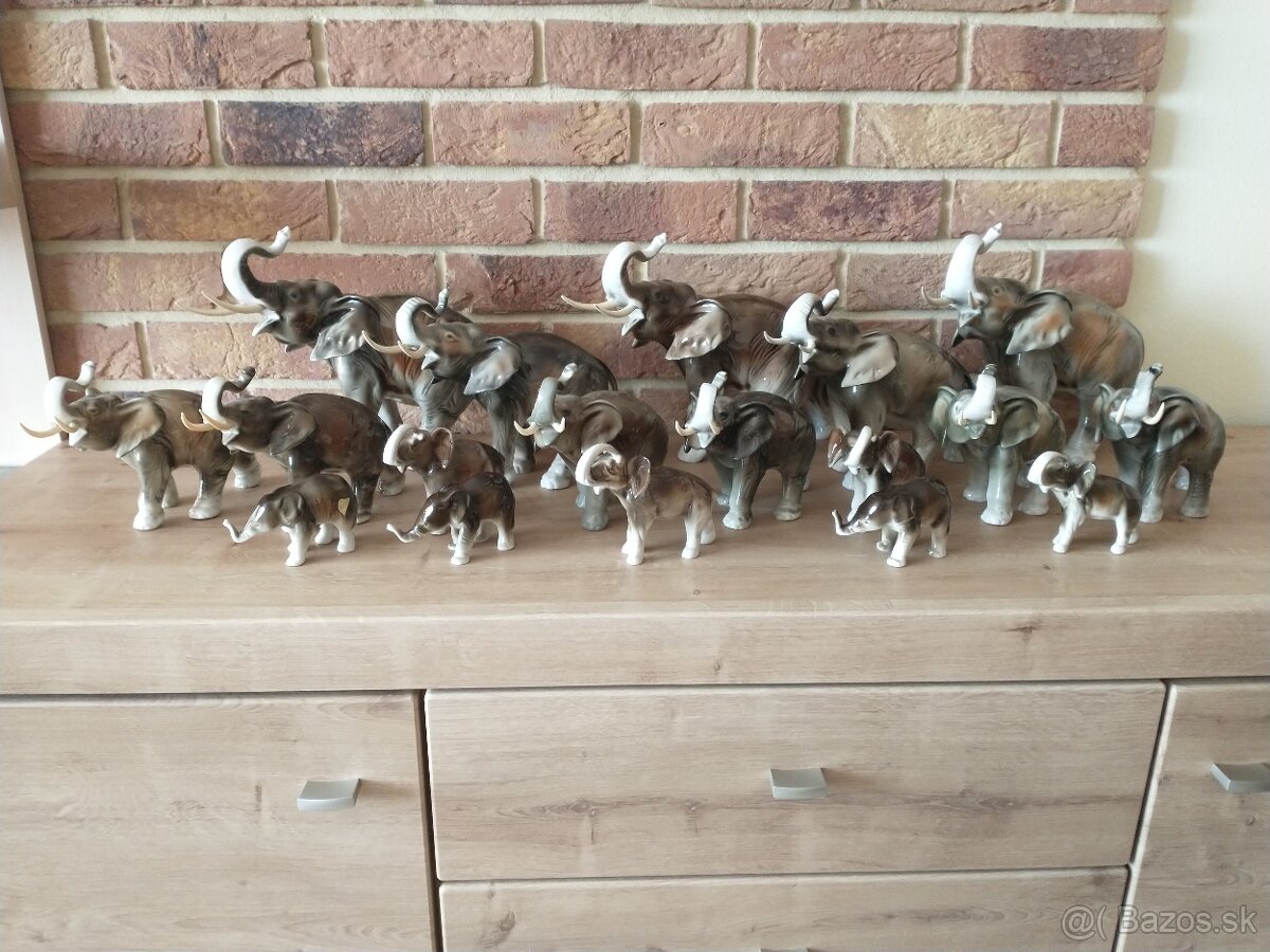 slon, slony, sloníci royal dux, kameň ónyx