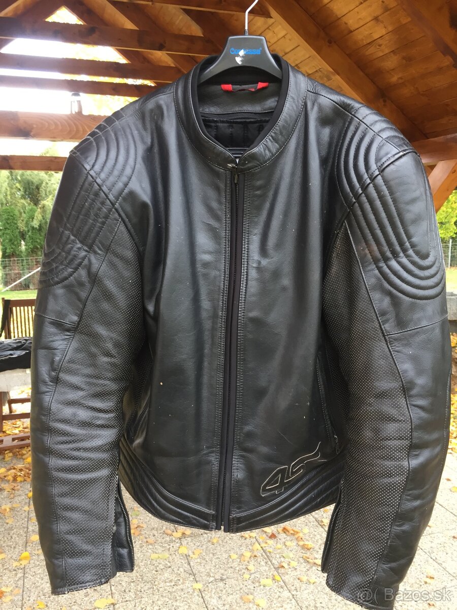 Predám pánsku koženú moto bundu 4SR, veľkosť 58