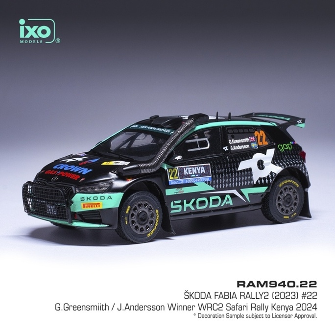 Modely Škoda Fabia Rally2 1:43 IXO