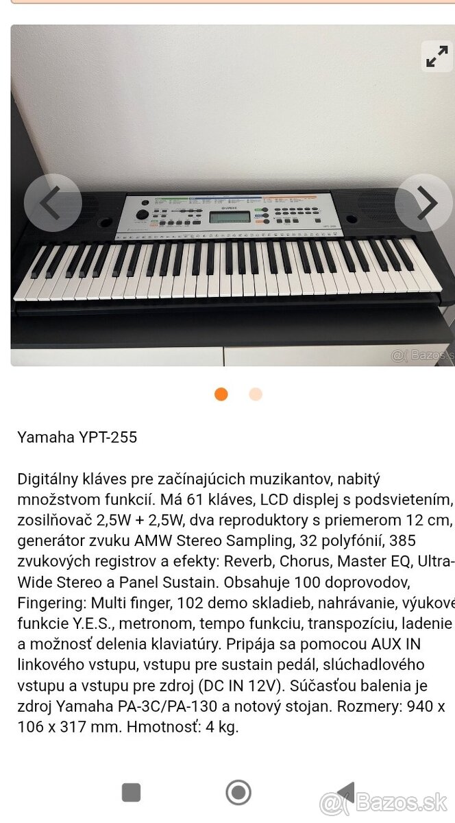 Yamaha YPT 255