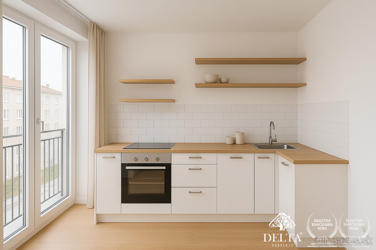 EXKLUZÍVNE - Priestranný 1-izbový byt s balkónom na predaj P