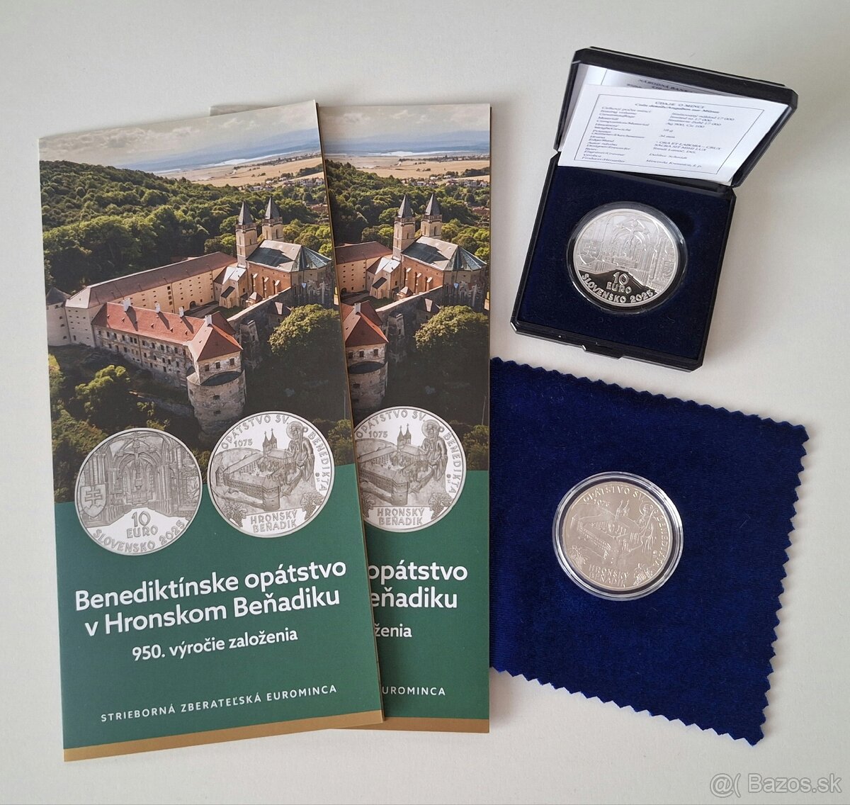Benediktínske opátstvo 10€ PROOF/BK pamätné mince