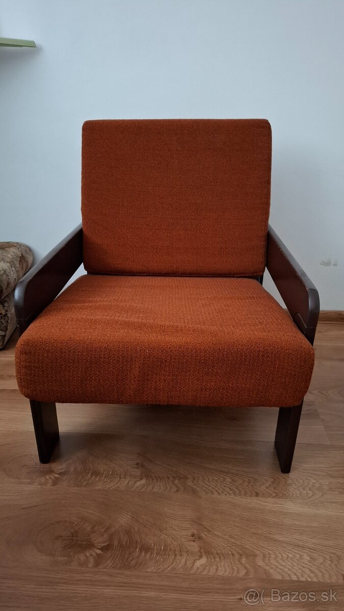 🛋️ Retro kreslo / Klubové kreslo – 6 kusov