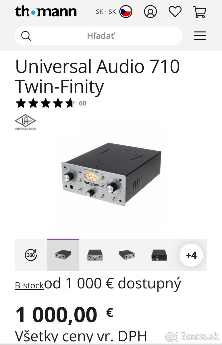 Predám Universal Audio 710 Twin Finity