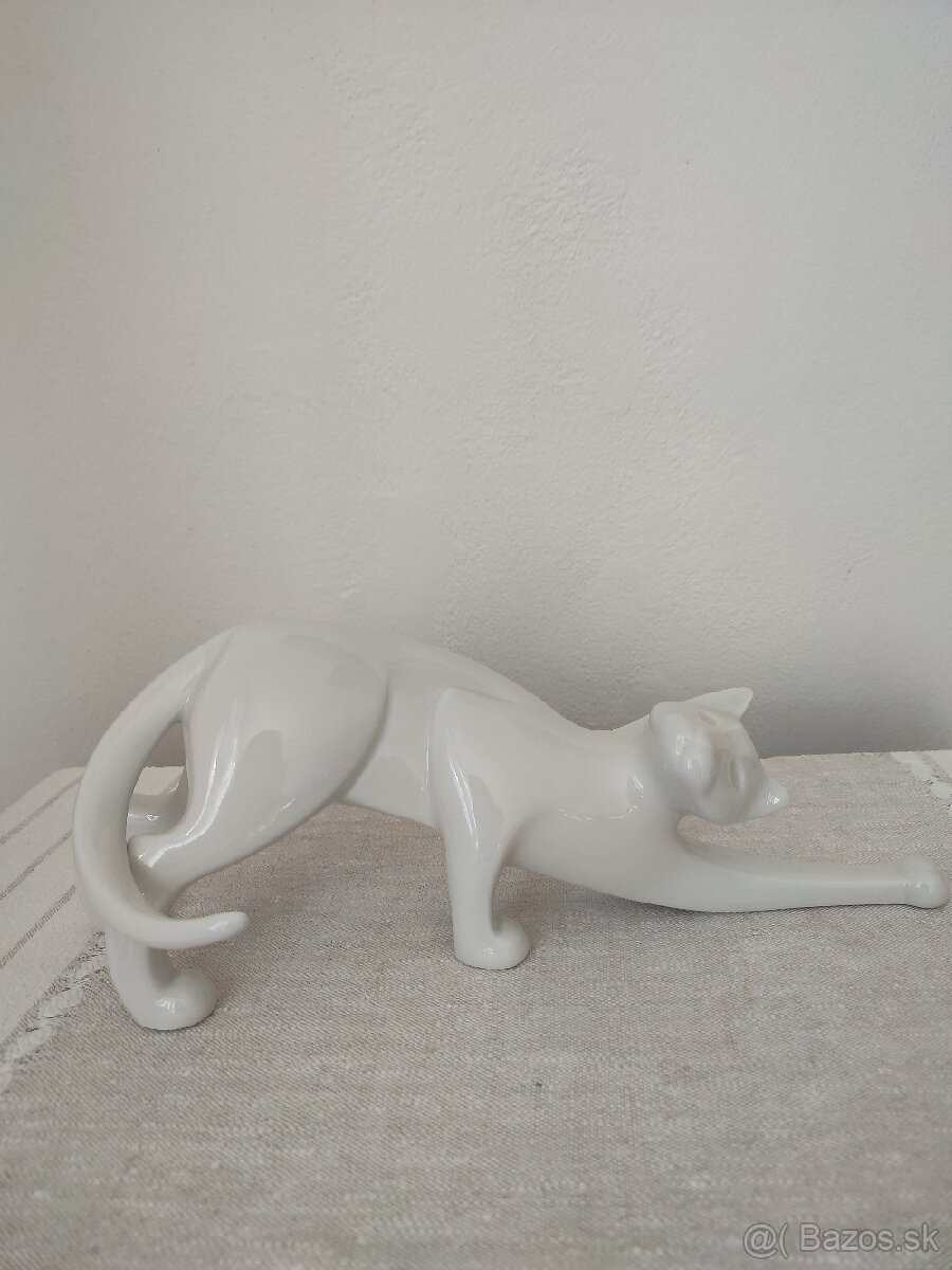 Royal dux mačka Brusel porcelánová soška
