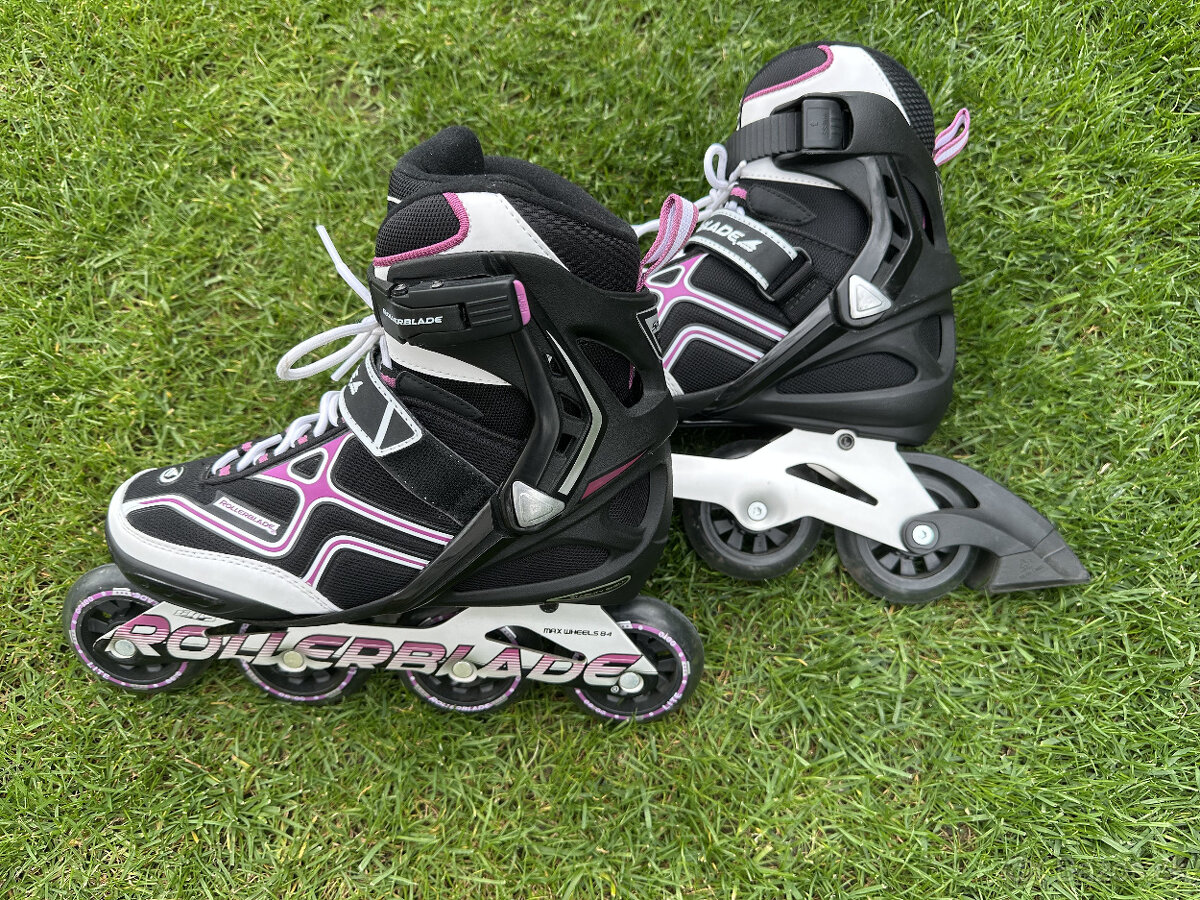 DÁMSKE INLINE KORČULE ROLLERBLADE VEĽKOSŤ 39 TOP STAV
