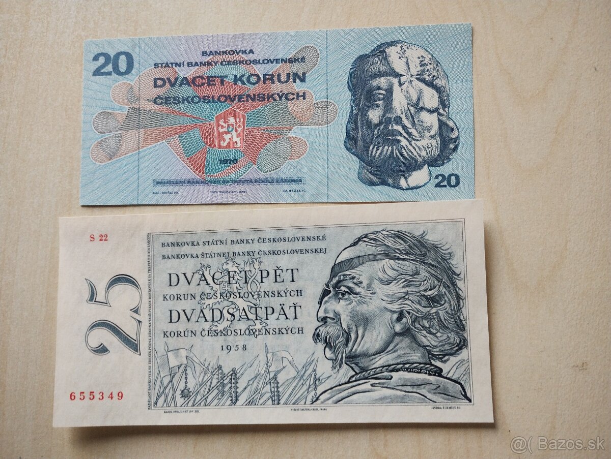 predám staré bankovky československo
