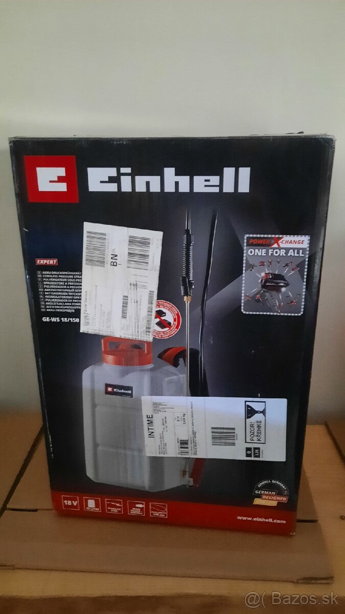 Predám nový akumulátorový postrekovač Einhell GE-WS
