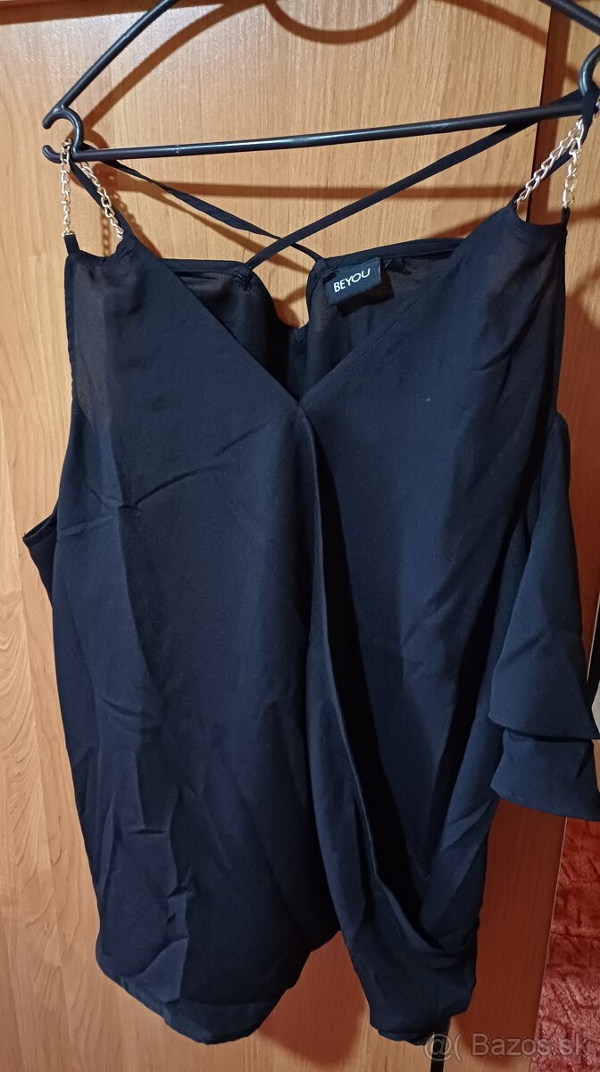 Cierna bluzka pre moletky xxxl