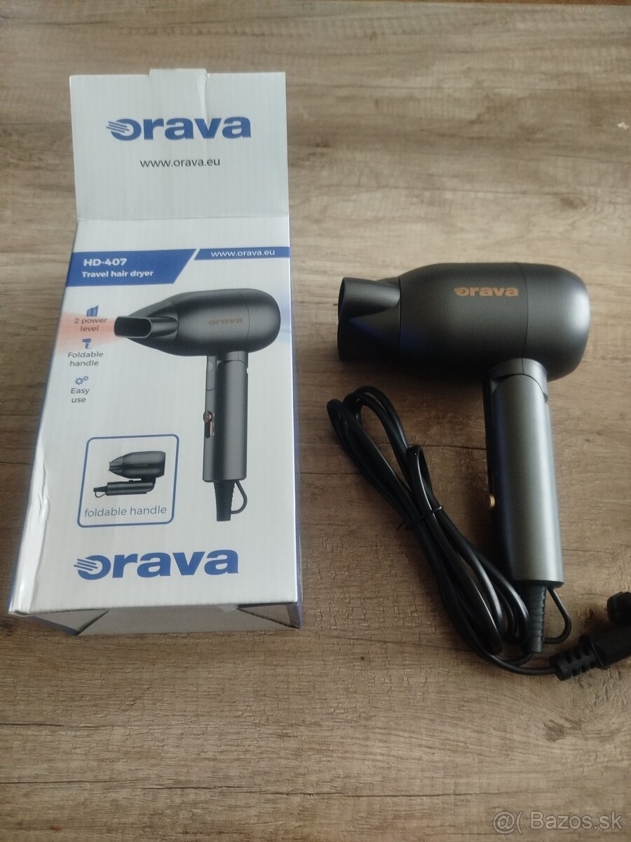 Úplne nový cestovný fén Orava 1300W