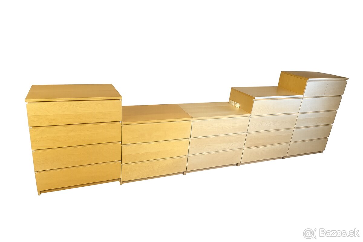 Komody IKEA MALM (breza)