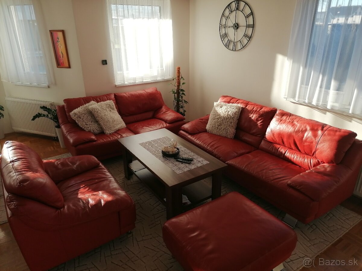 Kožená sedacia súprava