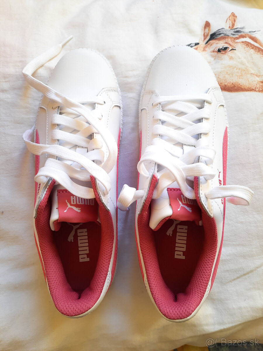 Puma bielo-ružové tenisky 37,5
