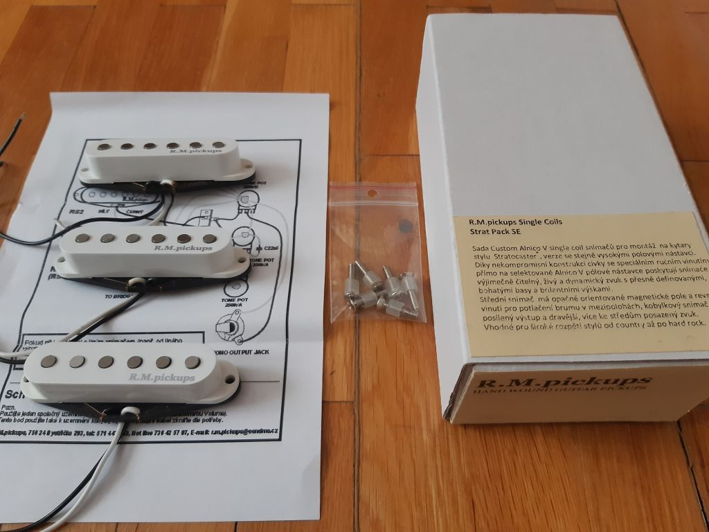 Snímače RM pickups Strat Pack SE White