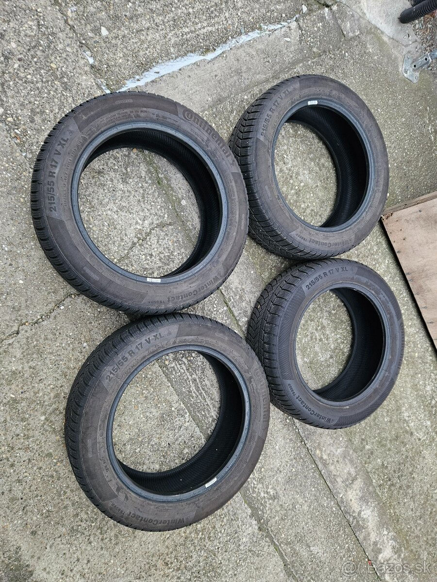4x zimné pneu Continental 215/55 R17