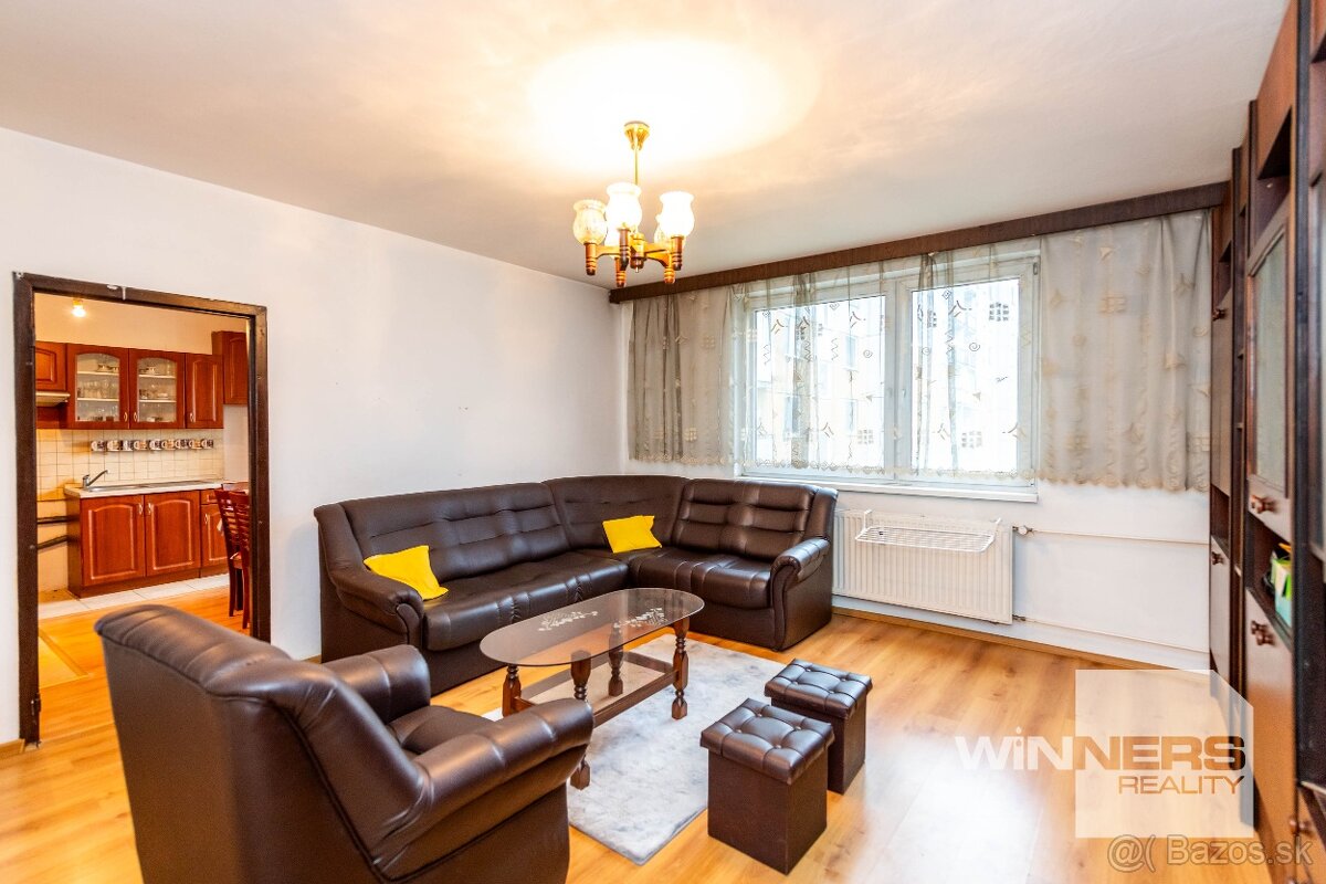 Na predaj priestranný 3-izbový byt vo Vranove n.T.