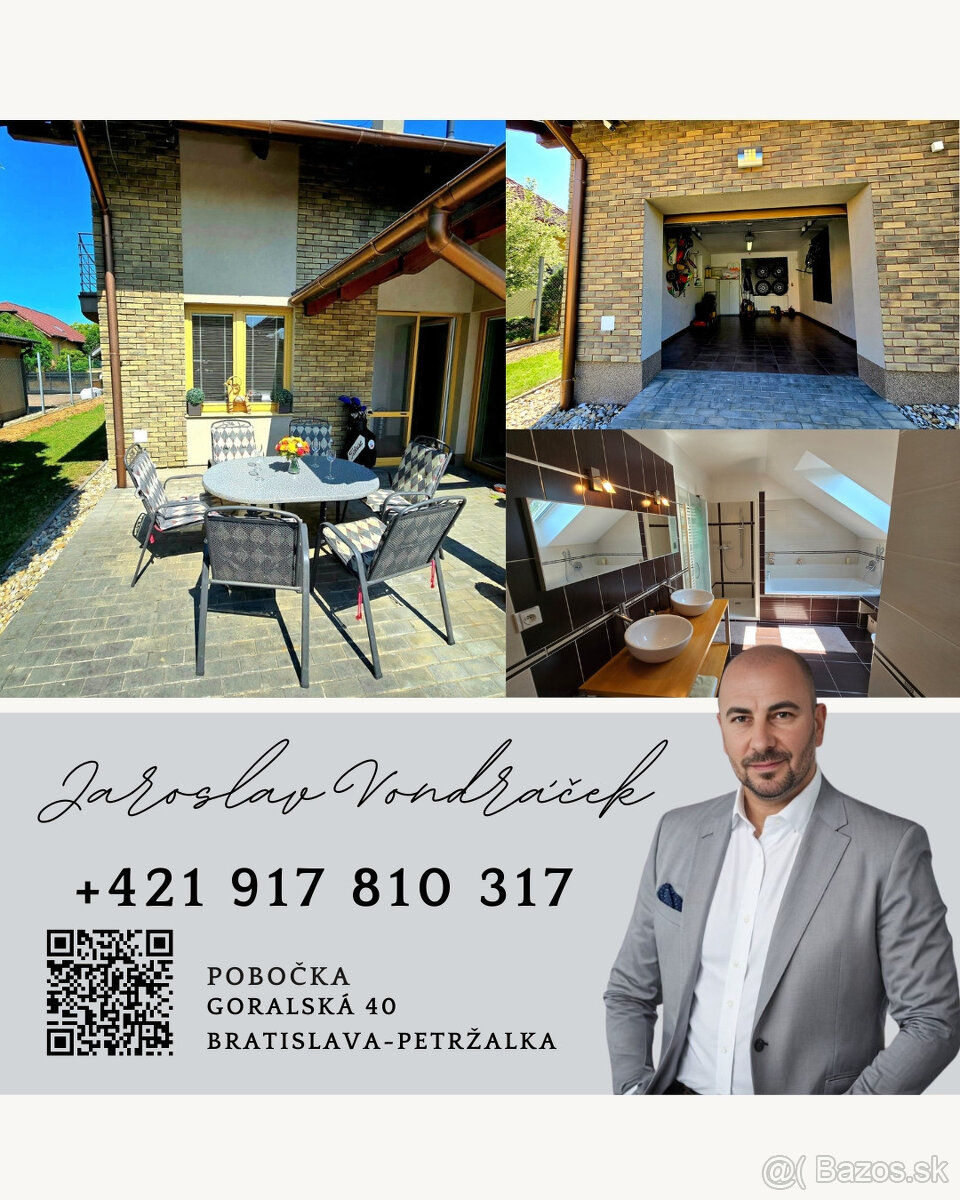 5 izbový rodinný dom Chorvátsky Grob s garážou, bazénom, krb