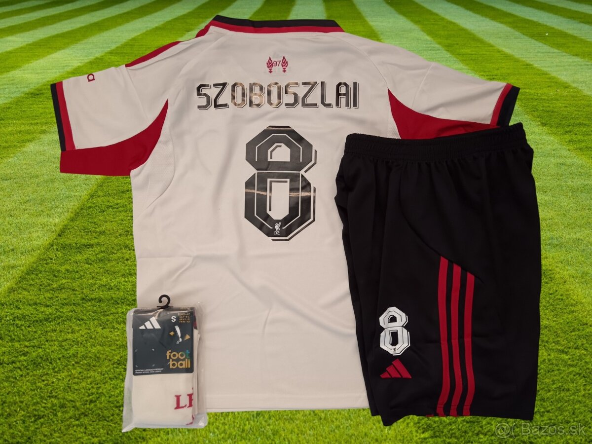 futbalový dres Dominik Szoboszlai Liverpool FC svetlobežový
