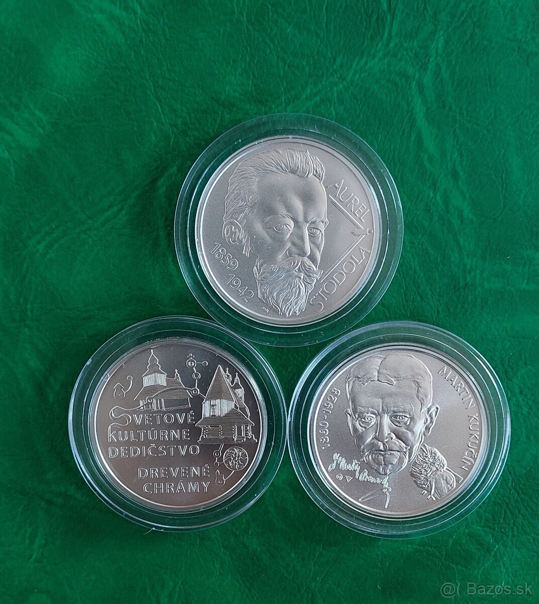 10 Euro strieborné mince 3x