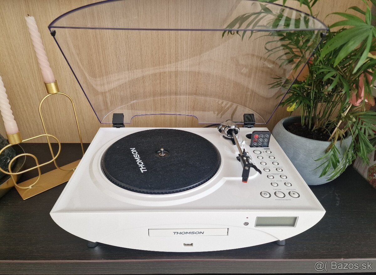 Gramofón s DO + CD Rádio USB AUX 2x reproduktory