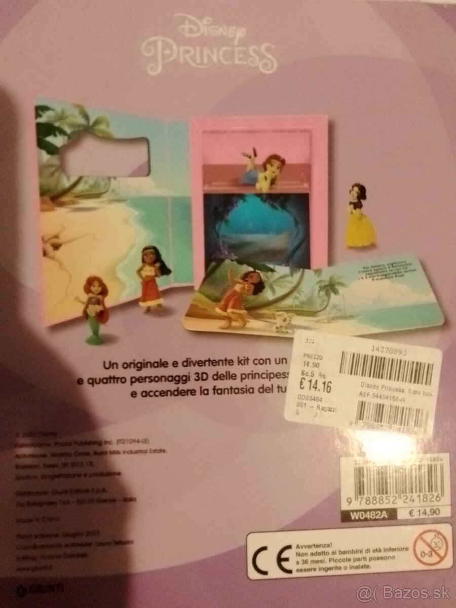 Disney princezné-figúrky+obrázková kniha v taliančine