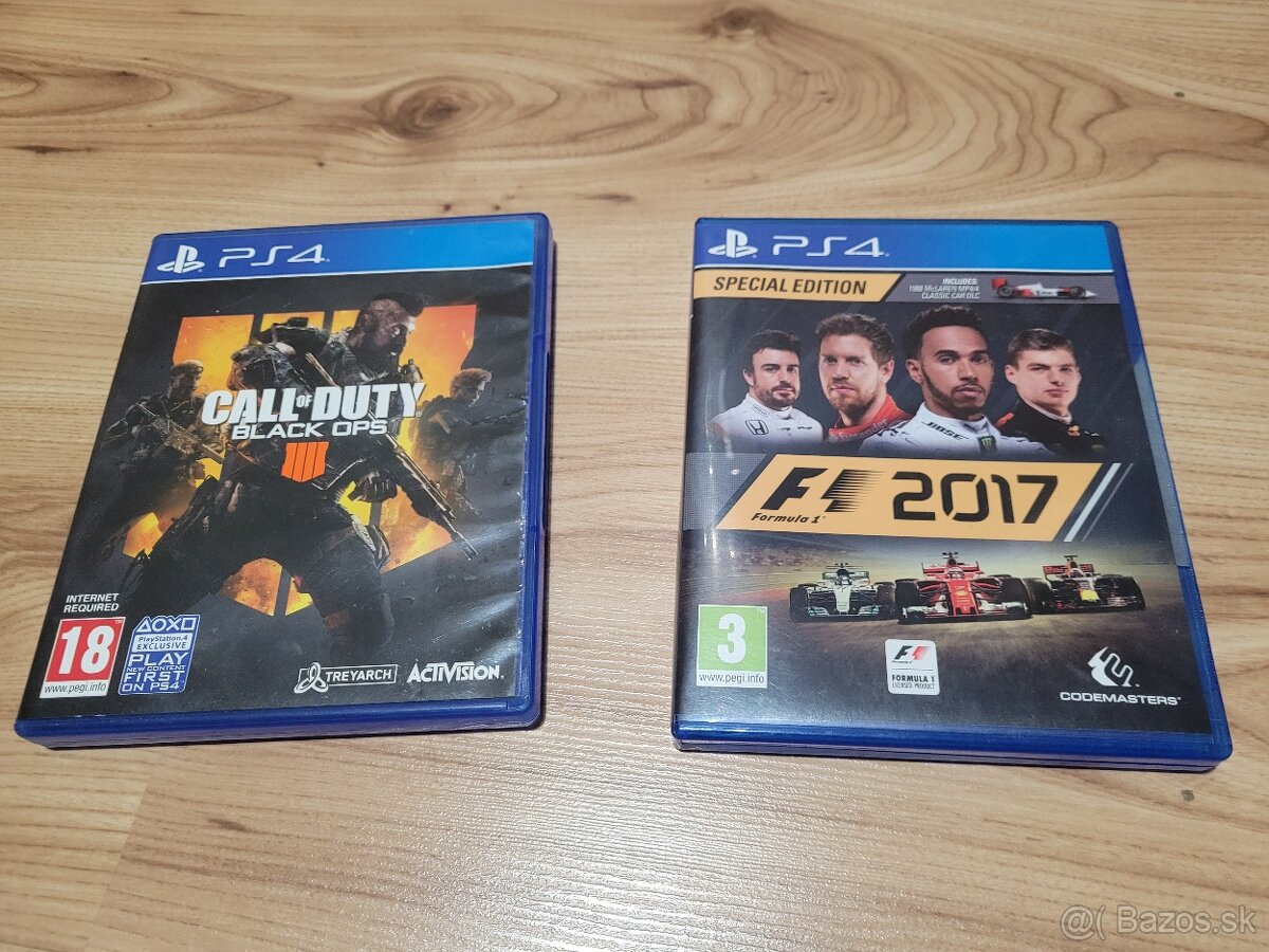 Predám hry na PS4 - Call of duty black ops 4, F1 2017