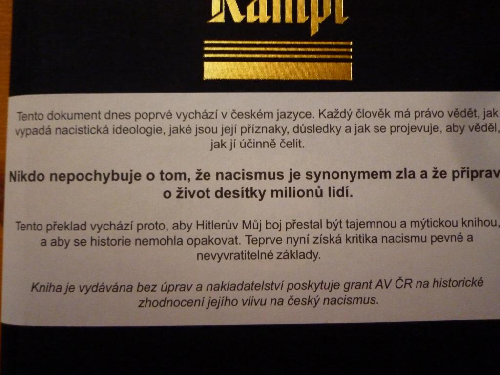 Mein Kampf v Českom jazyku.