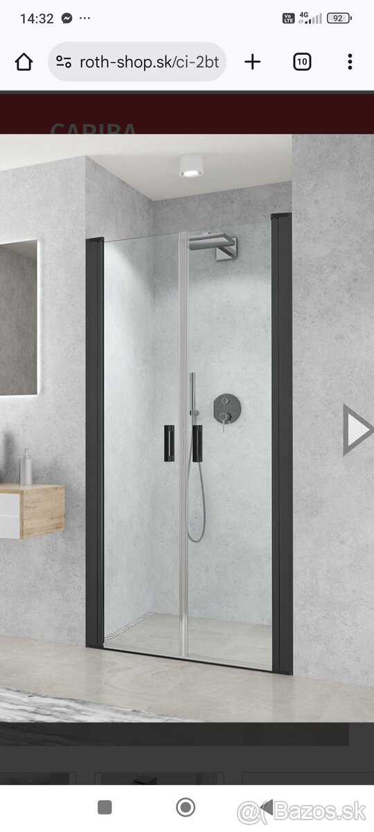 Sprchovací kút Roth -CI 2BT,800mm,do Niky.