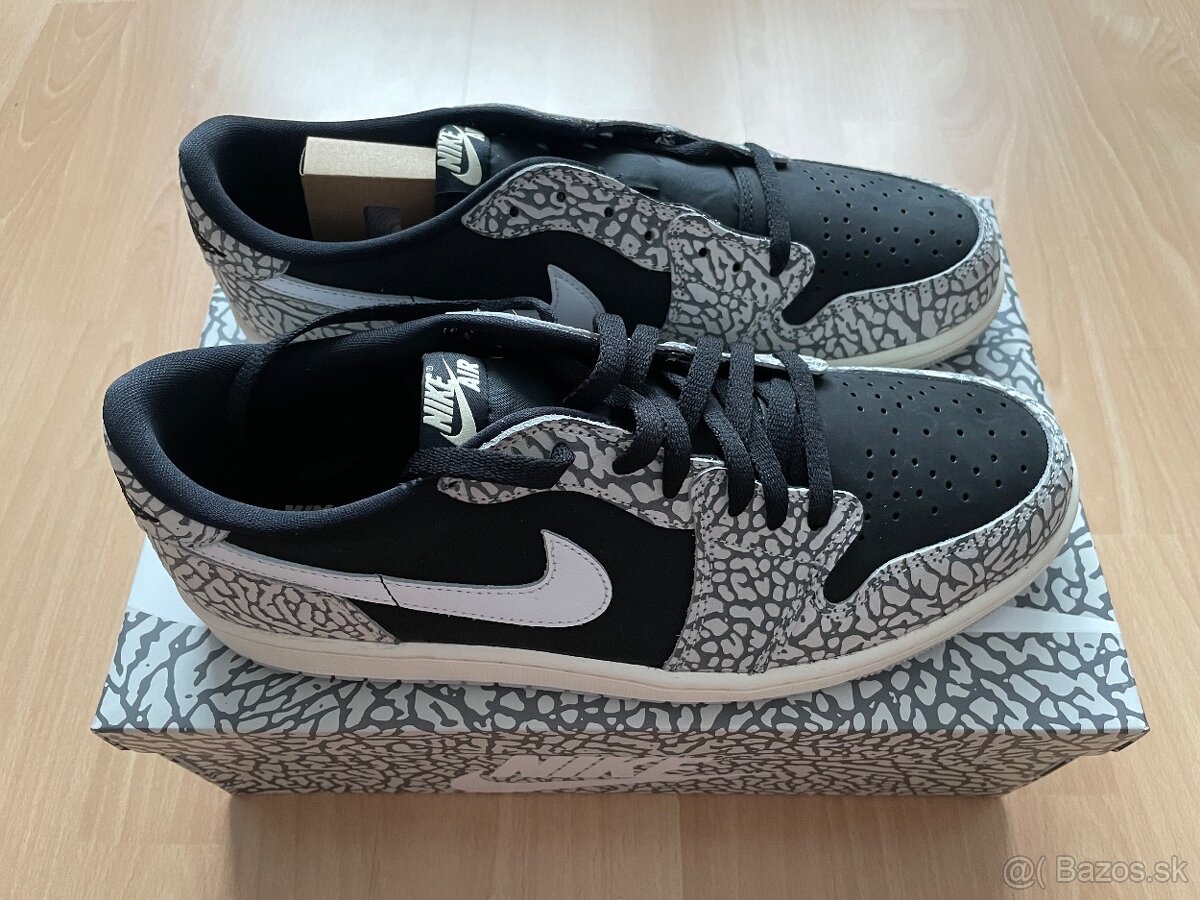 Jordan 1 Retro Low OG Black Cement 100% originál Nové