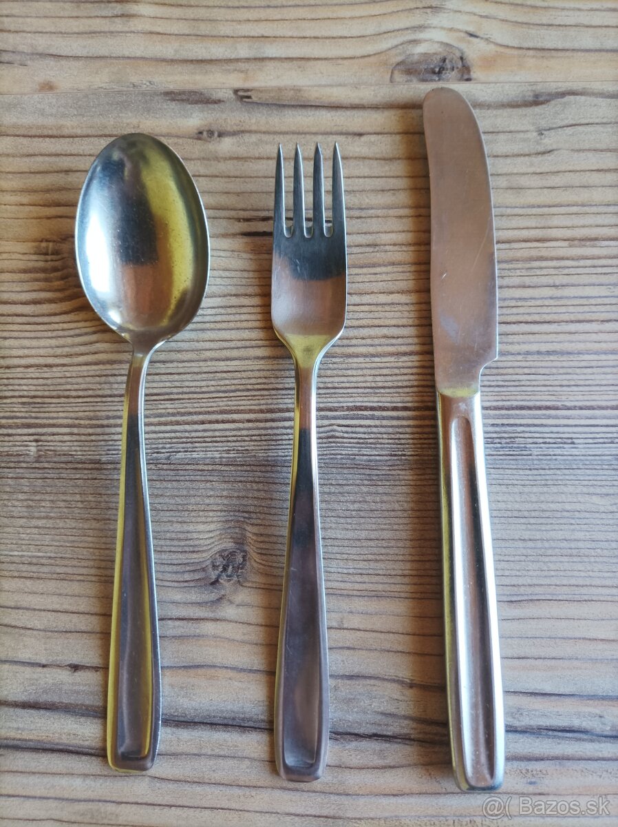 Armádní příbor ČSLA, nôž, vidlička, lžíce (bodák)