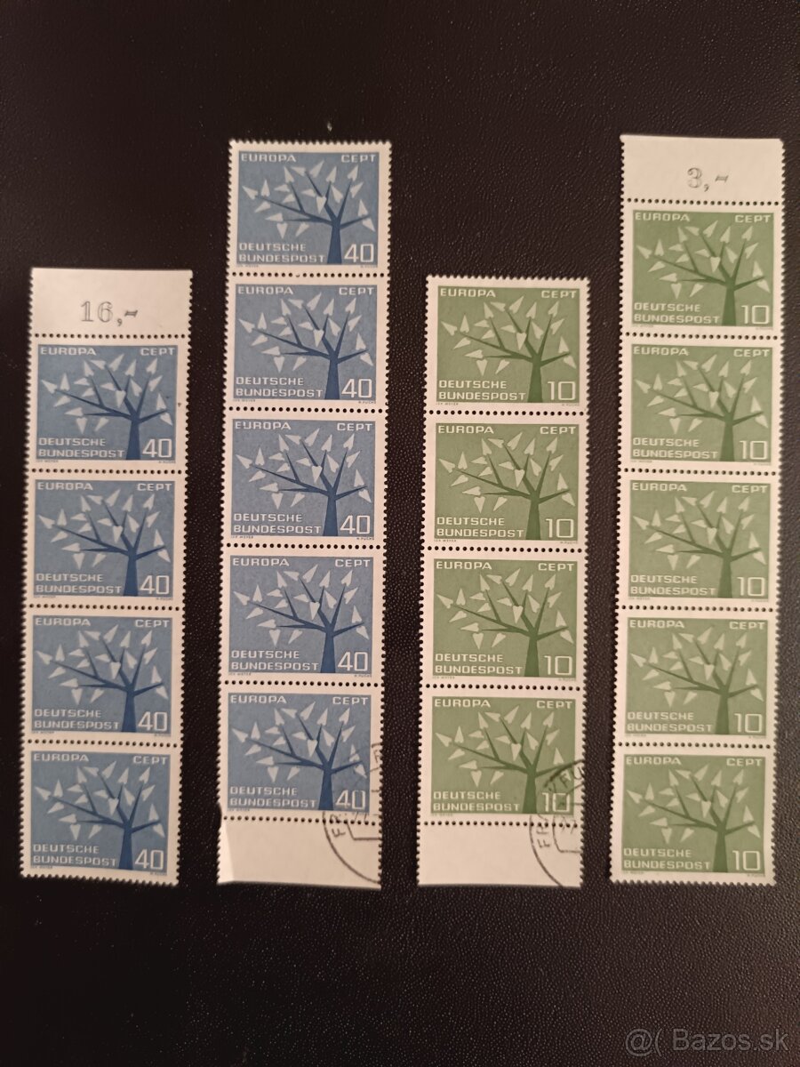 Nemecké známky, EURÓPA 1962