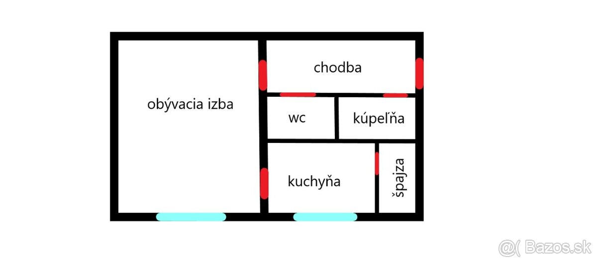 Ponúkam 1.izbovy byt