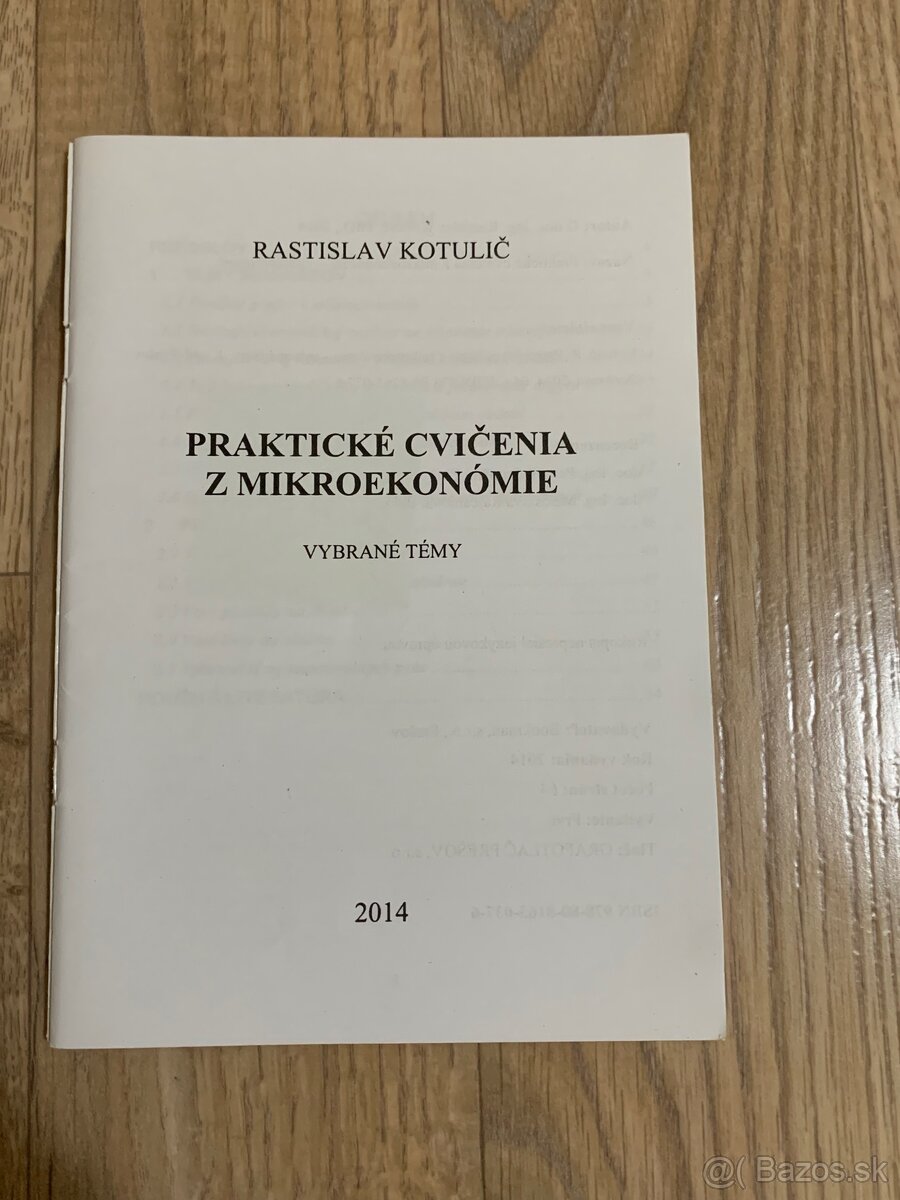 Praktické cvičenia z mikroekonómie - Kotulič