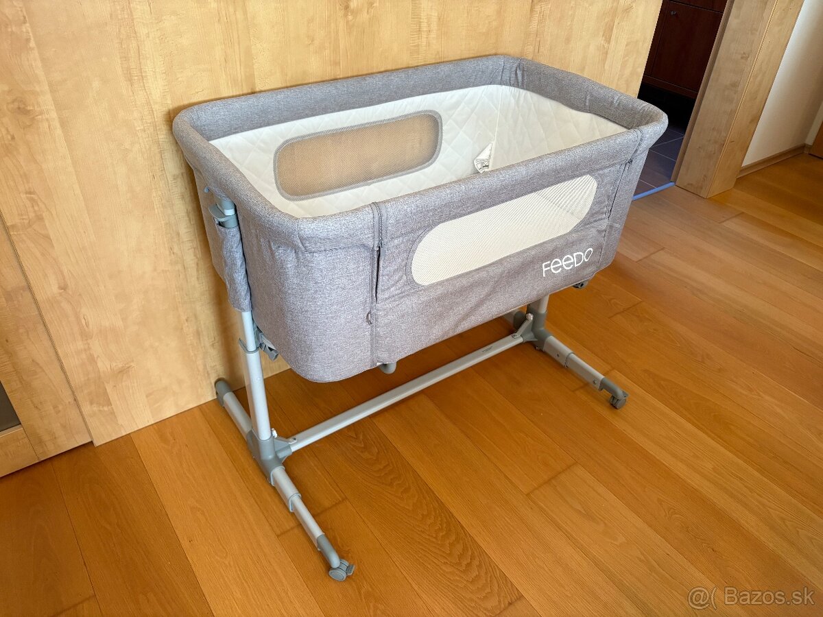 FEEDO Postieľka detská polohovateľná 2v1