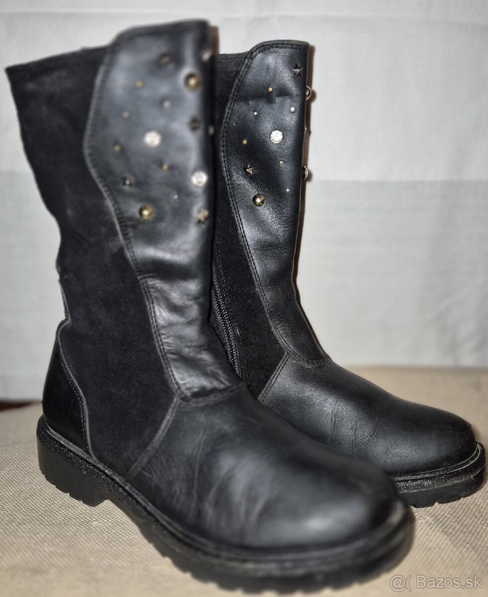 Detské čižmy č.33 kožené